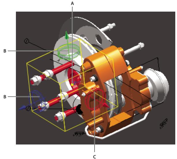 ADOBE ACROBAT 3D REVIEWER 9.0 - Déplacement des pieces directement depuis le panneau de visualisation - 1