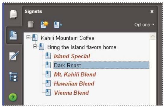 ADOBE ACROBAT 8 PROFESSIONAL - Déplacement d'un signet hors d'une position imbriquée - 2