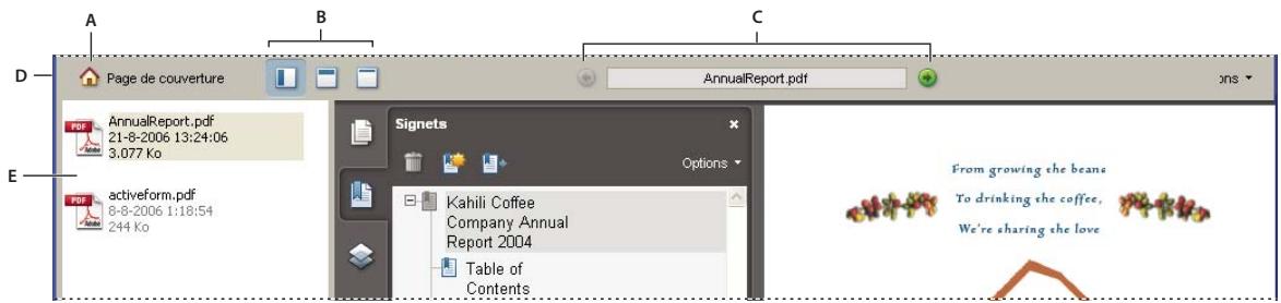 ADOBE ACROBAT 8 PROFESSIONAL - Zones de navigation dans les lots PDF - 1