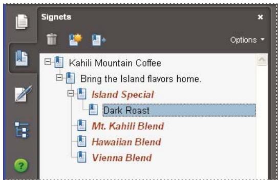ADOBE ACROBAT 8 PROFESSIONAL - Imbrication d'un ou de plusieurs signets - 2