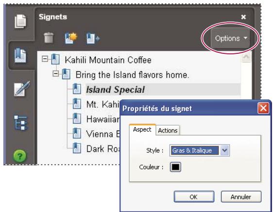 ADOBE ACROBAT 8 PROFESSIONAL - Modification de l'aspect du texte d'un signet - 2