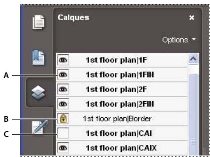 ADOBE ACROBAT 8 PROFESSIONAL - Affichage ou masquaged'un calque - 1