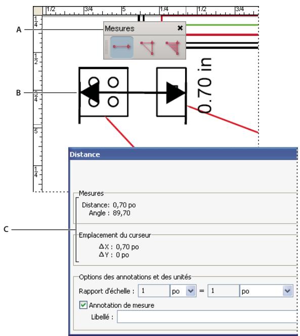 ADOBE ACROBAT 8 PROFESSIONAL - Mesure de la hauteur, de la largeur ou de l'aire d'un objet - 1