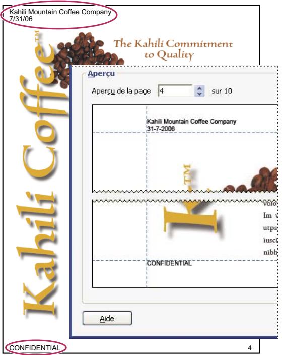 ADOBE ACROBAT 8 PROFESSIONAL - Ajout et modification d'un en-tête et d'un pied de page - 1