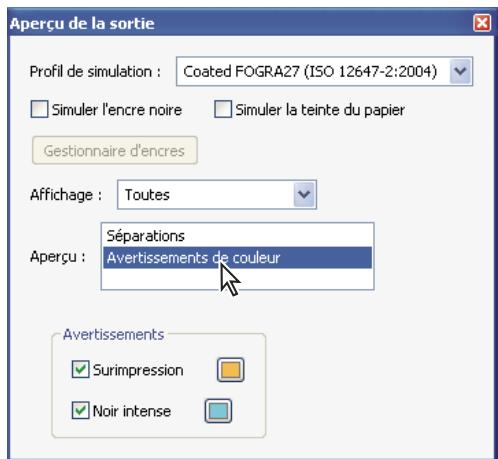 ADOBE ACROBAT 8 PROFESSIONAL - Affichage des averissements de couleur - 1