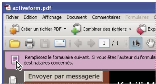 ADOBE ACROBAT 8 PROFESSIONAL - Barre de message du document - 1