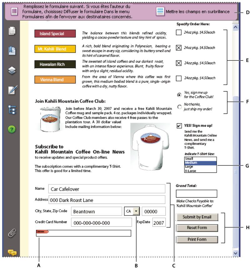 ADOBE ACROBAT 8 PROFESSIONAL - Eléments de formulaire dans Acrobat - 1