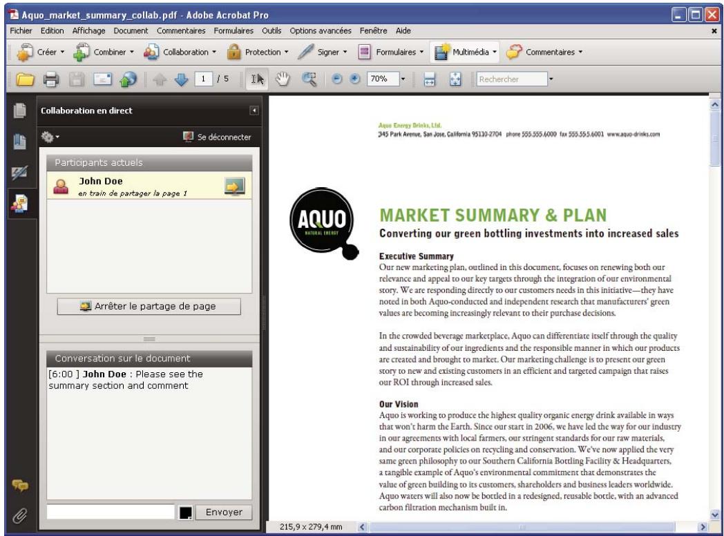 ADOBE ACROBAT PRO 9.0 - Activation de la collaboration en direct - 4