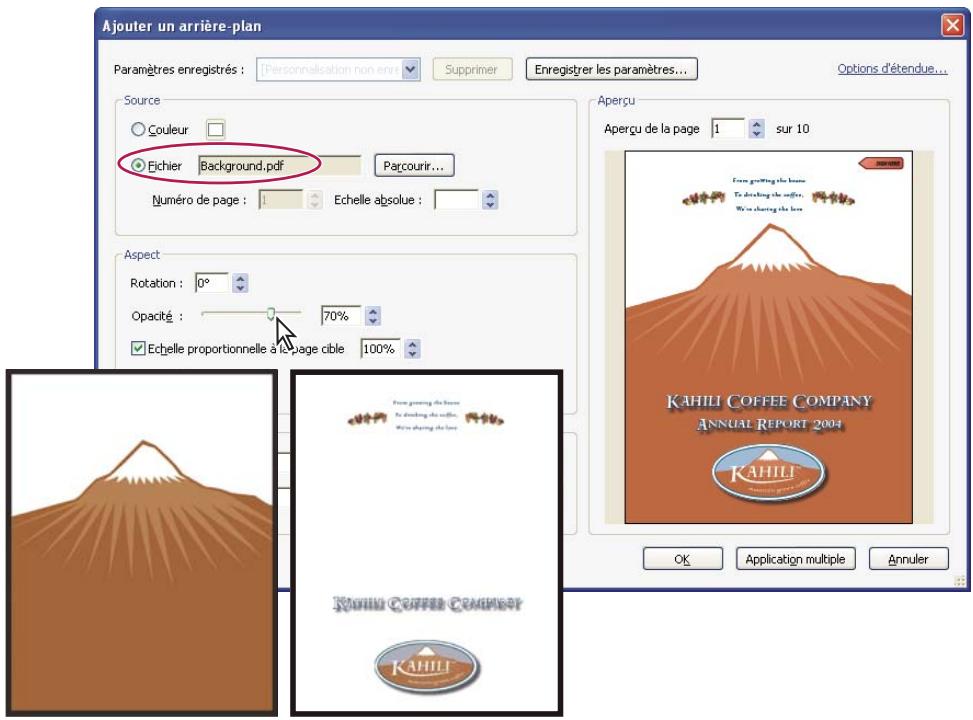 ADOBE ACROBAT PRO 9.0 - Ajout et modification d'un arrêt-plan - 1