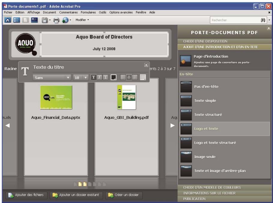 ADOBE ACROBAT PRO 9.0 - Ajoutez un en-tête. - 1