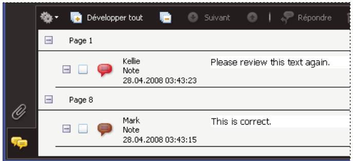 ADOBE ACROBAT PRO 9.0 - Affichage des commentaires - 1