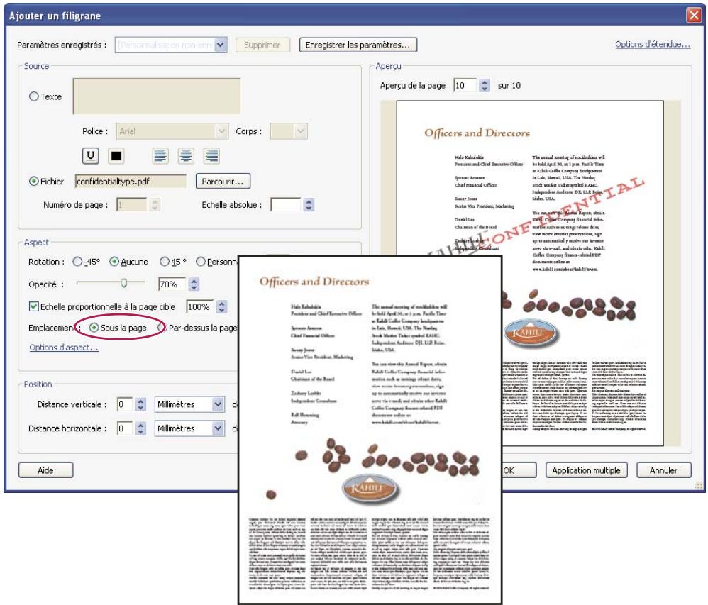ADOBE ACROBAT PRO 9.0 - Ajout et modification d'un filigrane - 1