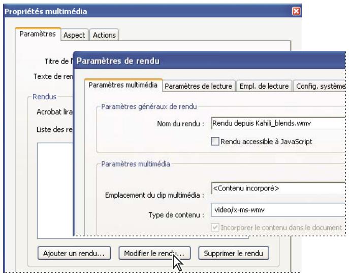 ADOBE ACROBAT PRO 9.0 - Paramètres de rendu - 1