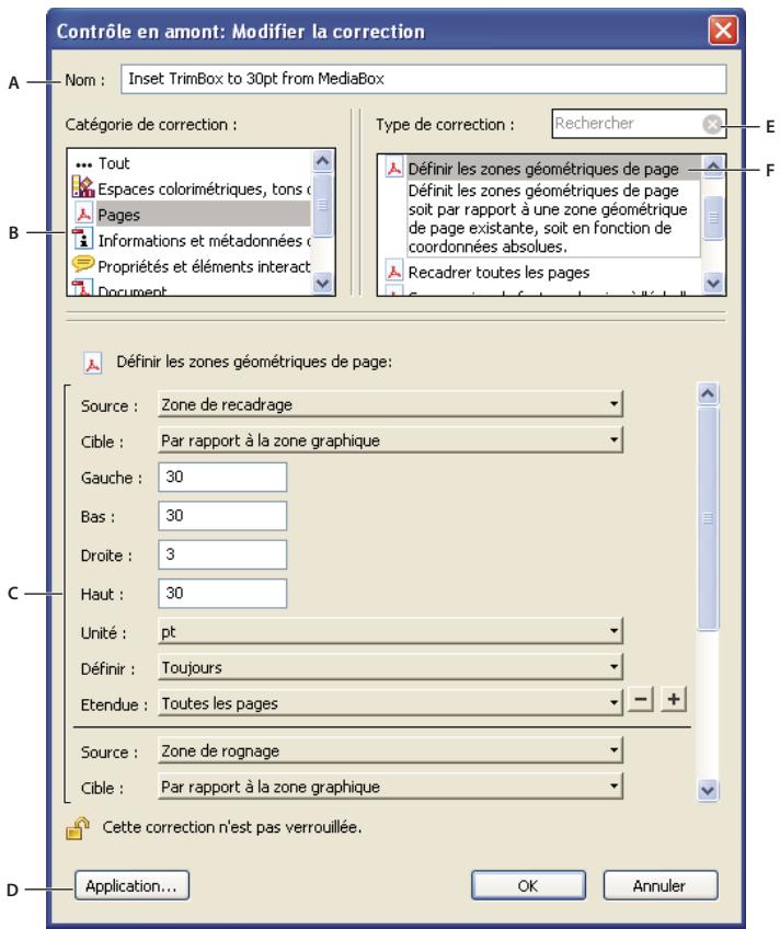 ADOBE ACROBAT PRO 9.0 - Présentation de la boîte de dialogue Modifier la correction - 1