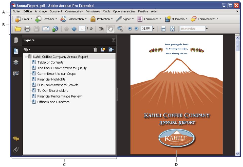 ADOBE ACROBAT PRO EXTENDED 9.0 - Affichage de la zone de travail - 1