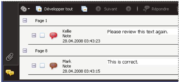 ADOBE ACROBAT PRO EXTENDED 9.0 - Affichage des commentaires - 1