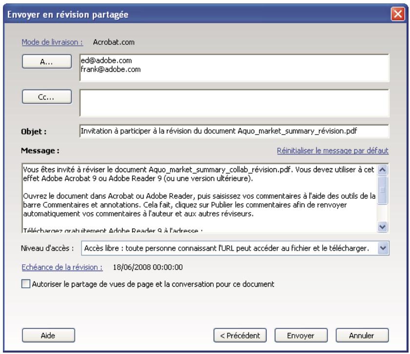 ADOBE ACROBAT PRO EXTENDED 9.0 - Invitez les réviseurs. - 1