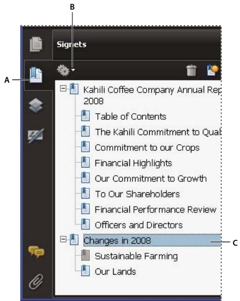 ADOBE ACROBAT PRO EXTENDED 9.0 - Passage à des pages marquées par des signets - 1