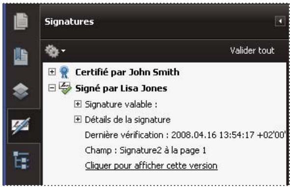 ADOBE ACROBAT PRO EXTENDED 9.0 - Présentation du panneau Signatures - 1
