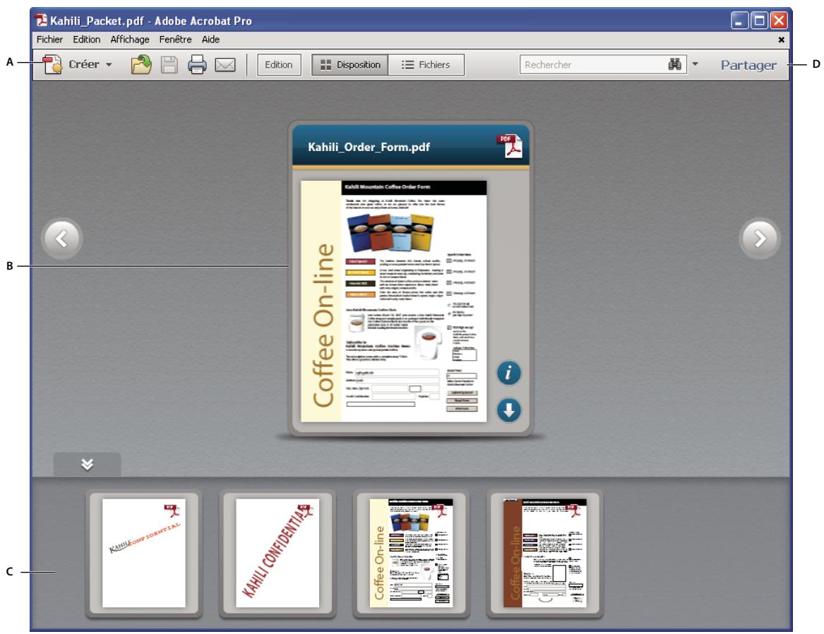 ADOBE ACROBAT XI - Présentation de la fenêtre d'un porte-documents PDF - 2