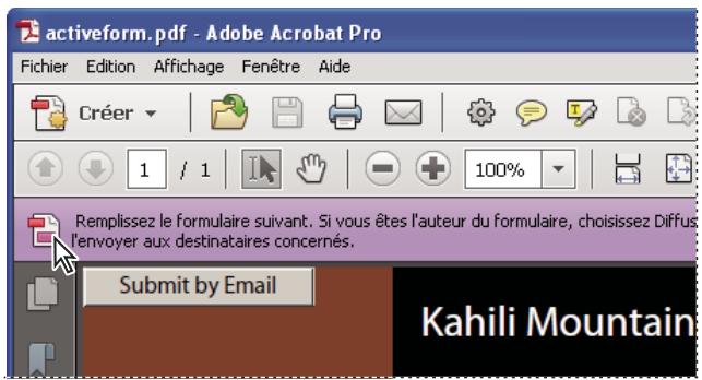 ADOBE ACROBAT XI - Barre de message du document - 1
