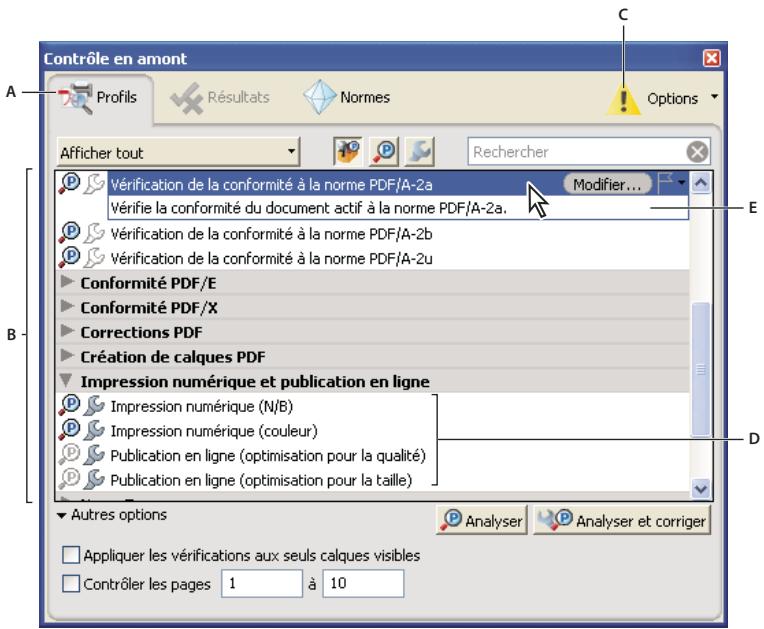 ADOBE ACROBAT XI - Boîte de dialogue Contrôle en amont - 1