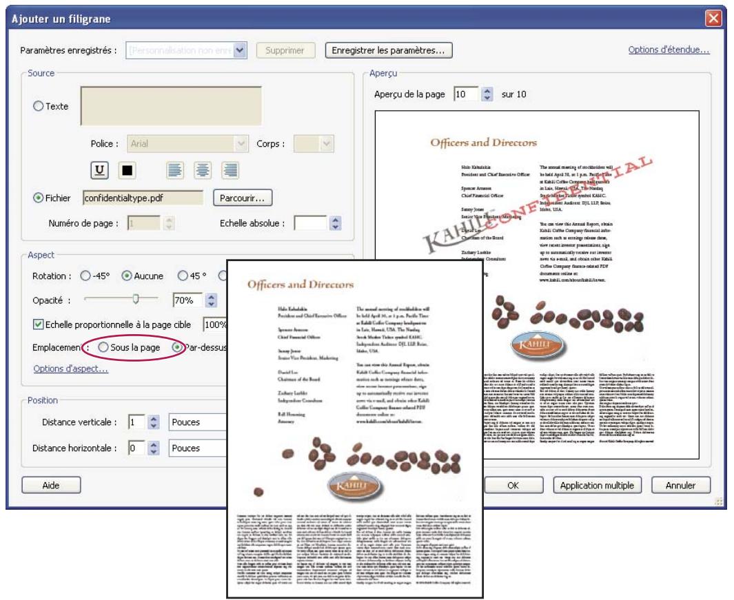ADOBE ACROBAT XI - Ajout d'un filigrane à un document PDF - 1