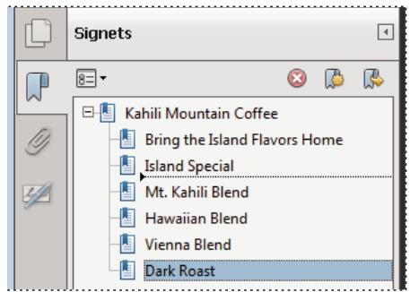 ADOBE ACROBAT XI - Déplacement d'un signet hors d'une position imbriquée - 2