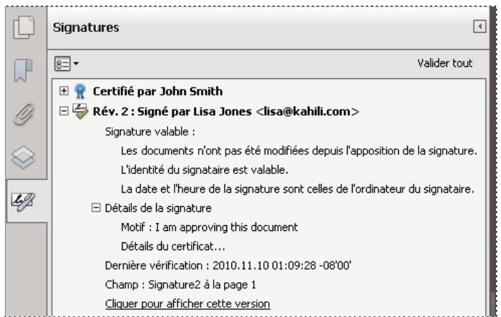 ADOBE ACROBAT XI - Présentation du panneau Signatures - 1