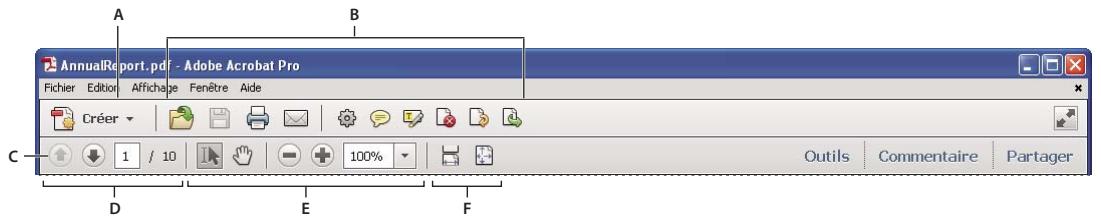ADOBE ACROBAT XI - Barres d'outils - 1