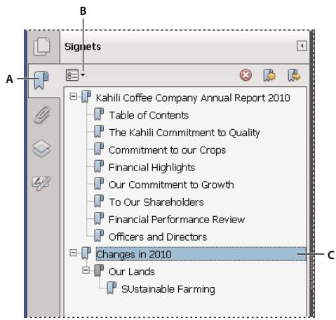 ADOBE ACROBAT XI - Passage à des pages marquées par des signets - 1