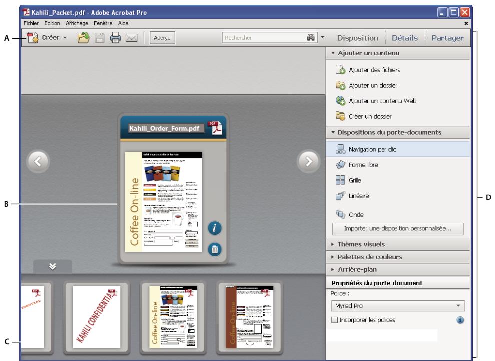ADOBE ACROBAT XI - Présentation de la fenêtre d'un porte-documents PDF - 1