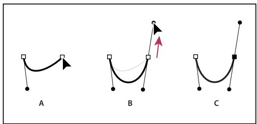 ADOBE AFTER EFFECTS CS4 - Dessin de segments incurvés sur un tracé de Bézier manuel à l'aide de l'outil Plume - 2
