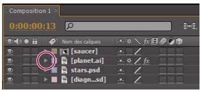 ADOBE AFTER EFFECTS CS4 - Utilisation des propriétés de calque dans le panneau Montage - 1