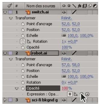 ADOBE AFTER EFFECTS CS4 - Modification d'une expression à l'aide de l'icône de sélection - 1