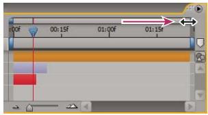 ADOBE AFTER EFFECTS CS4 - Zoom avant ou arrière sur l'échelle de temps - 2