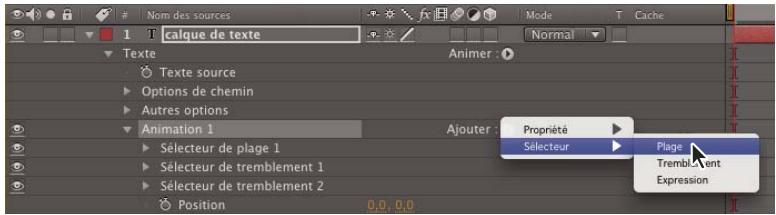 ADOBE AFTER EFFECTS CS4 - Sélecteurs de texte - 1