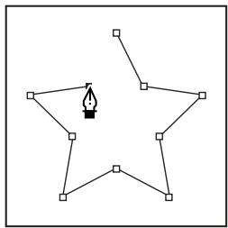 ADOBE AFTER EFFECTS CS4 - Dessin de segments droits sur un tracé de Bézier manuel à l'aide de l'outil Plume - 1