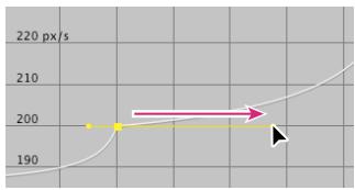 ADOBE AFTER EFFECTS CS4 - Modification des poignées directrices Bézier dans l'éditeur de graphiques - 2