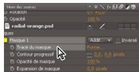 ADOBE AFTER EFFECTS CS5 - Création d'un tracé de masque à partir d'unetrajectoire - 2