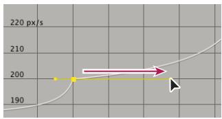 ADOBE AFTER EFFECTS CS5 - Modification des poignées directrices Bézier dans l'éditeur de graphiques - 2