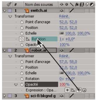 ADOBE AFTER EFFECTS CS5 - Modification d'une expression à l'aide de l'icone de sélection - 2
