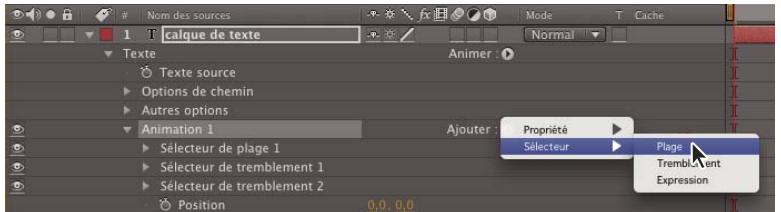 ADOBE AFTER EFFECTS CS5 - Sélecteurs de texte - 1