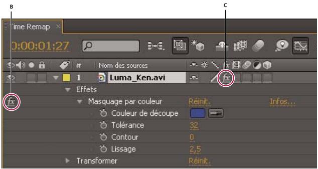 ADOBE AFTER EFFECTS CS5 - Suppression ou désactivation d'effets et d'animations prédéfinies - 2