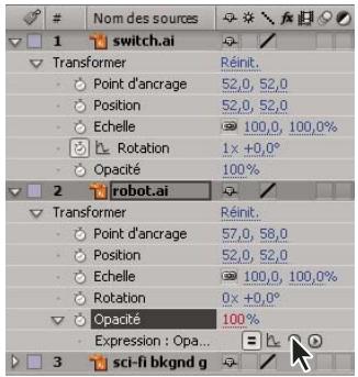 ADOBE AFTER EFFECTS CS5 - Modification d'une expression à l'aide de l'icone de sélection - 1