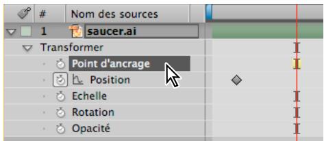ADOBE AFTER EFFECTS CS5 - Sélection d'une propriété ou d'un groupe de propriétés dans le panneau Montage - 1