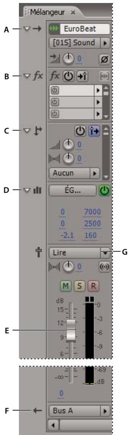 ADOBE AUDITION 3 - Modification de sessions dans le panneau principal et dans le mélangeur - 3