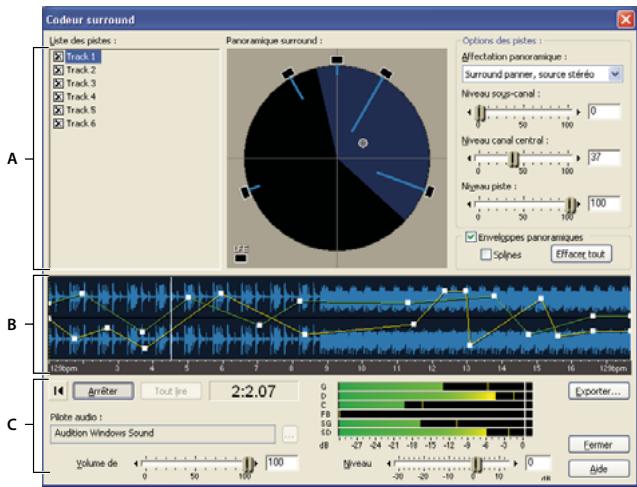 ADOBE AUDITION 3 - Créer des mixages à l'aide du codeur surround - 2