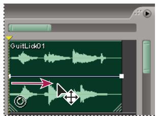 ADOBE AUDITION 3 - Déplacement du contentu d'un clip réduit ou en boute - 1