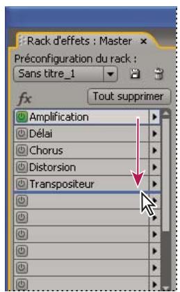 ADOBE AUDITION 3 - Insertion, contournement, réorganisation ou suppression d'effets dans les racks - 2